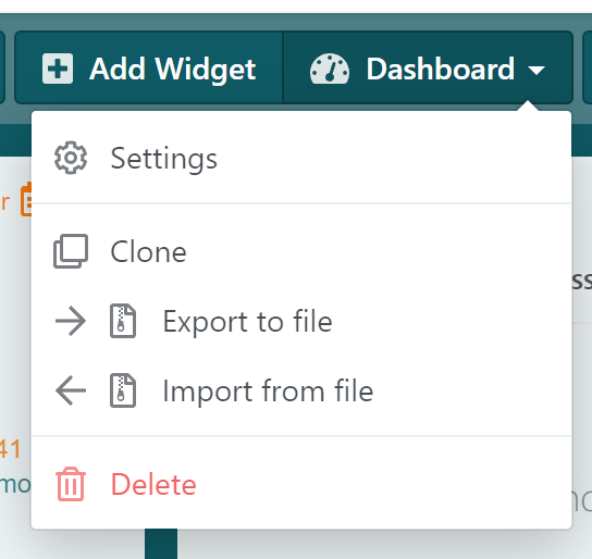 Dashboard Edit