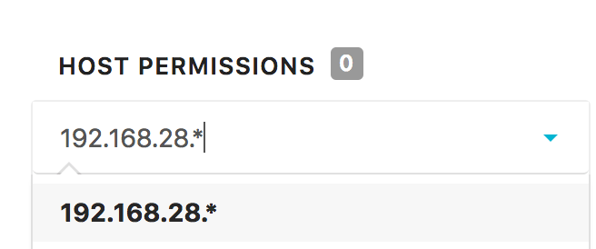 Host Permissions with Wildcard
Configuration